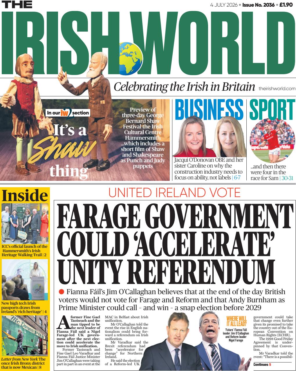 Irish World Preview Pages