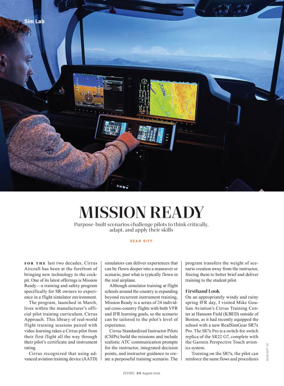 FLYING Magazine Preview Pages