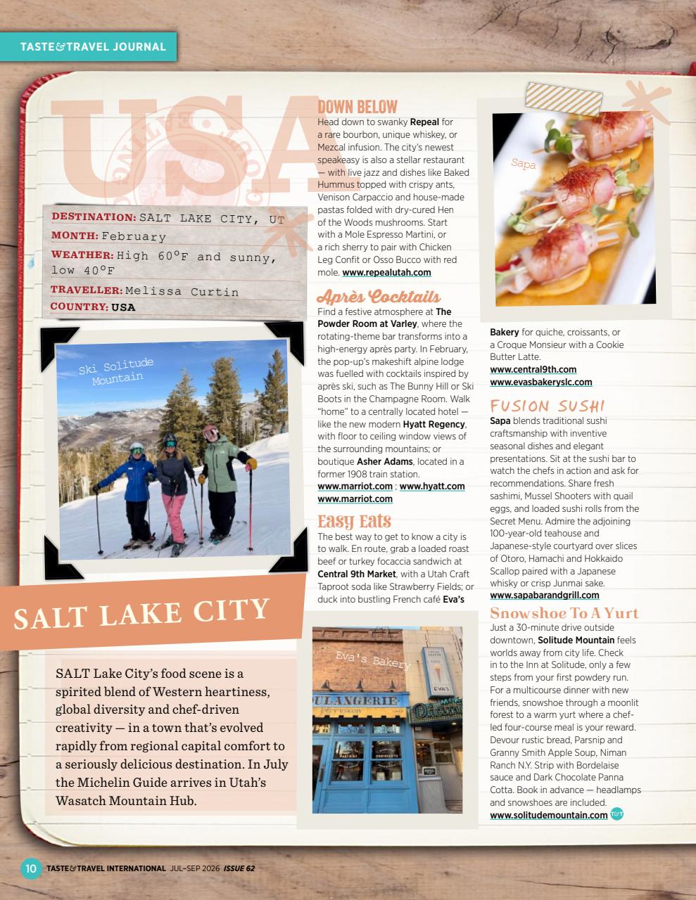 Taste & Travel International Preview Pages