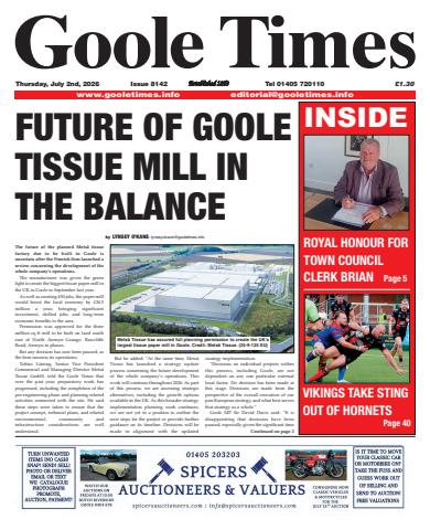 Goole Times issue July 2nd 2026