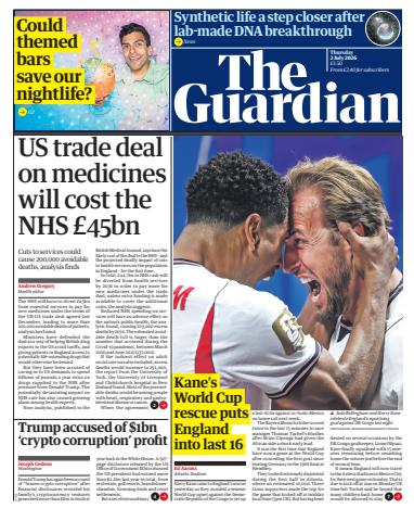 The Guardian Newspaper issue Thursday, 02 July 2026
