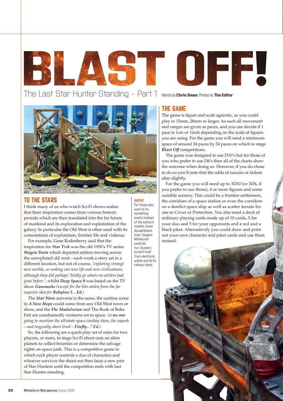 Miniature Wargames Preview Pages