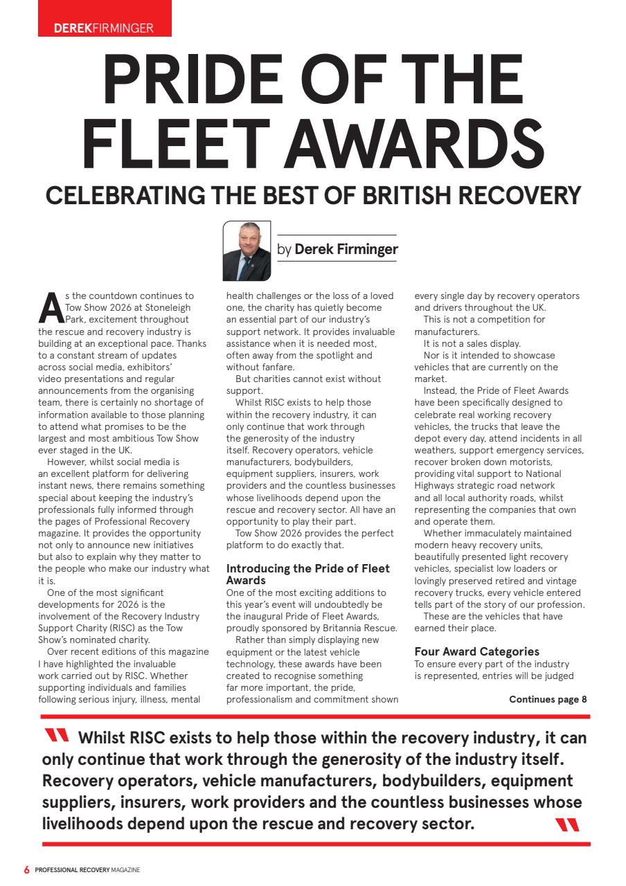 Professional Recovery Magazine Preview Pages