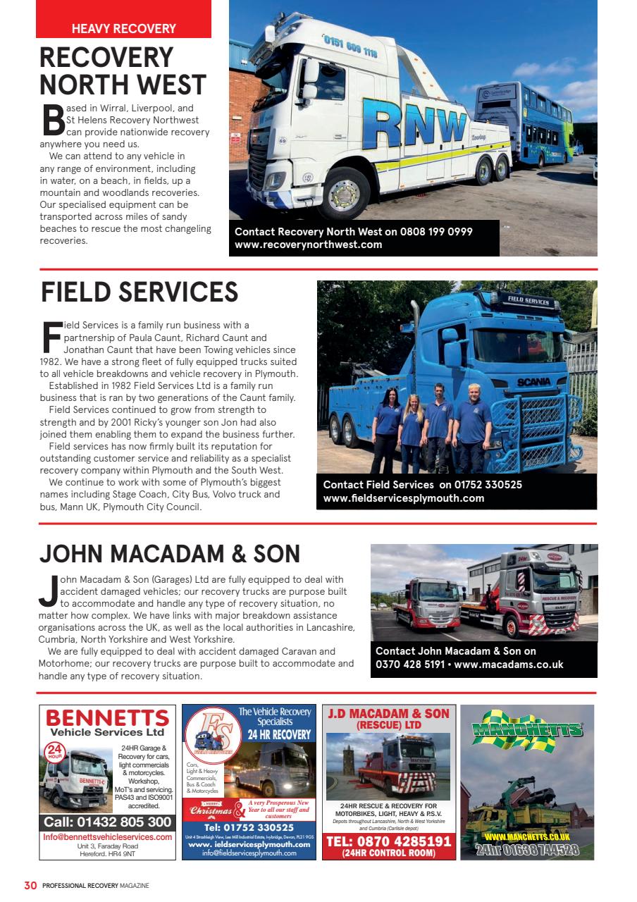 Professional Recovery Magazine Preview Pages