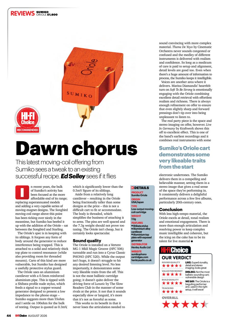 Hi-Fi Choice Preview Pages