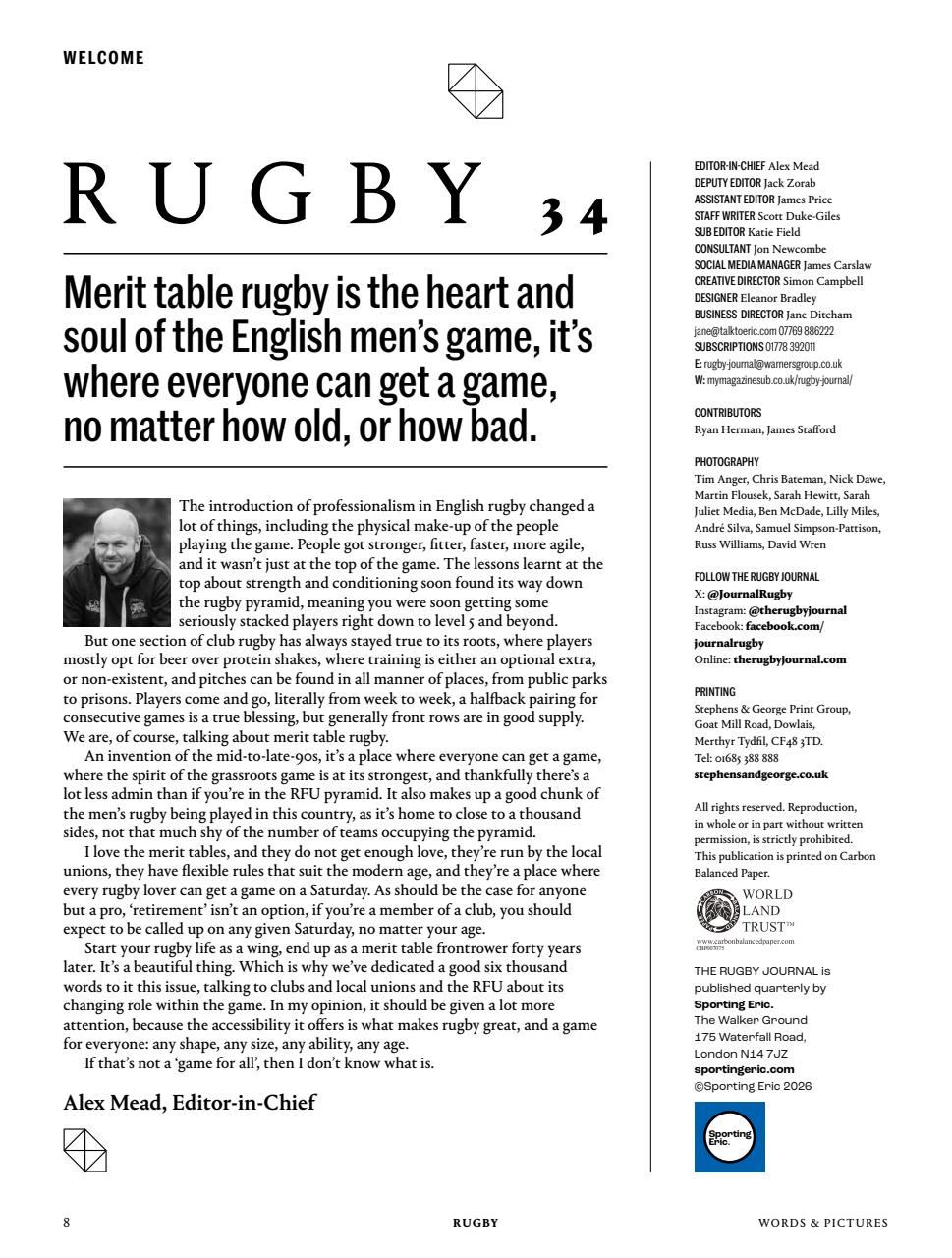 Rugby Journal Preview Pages
