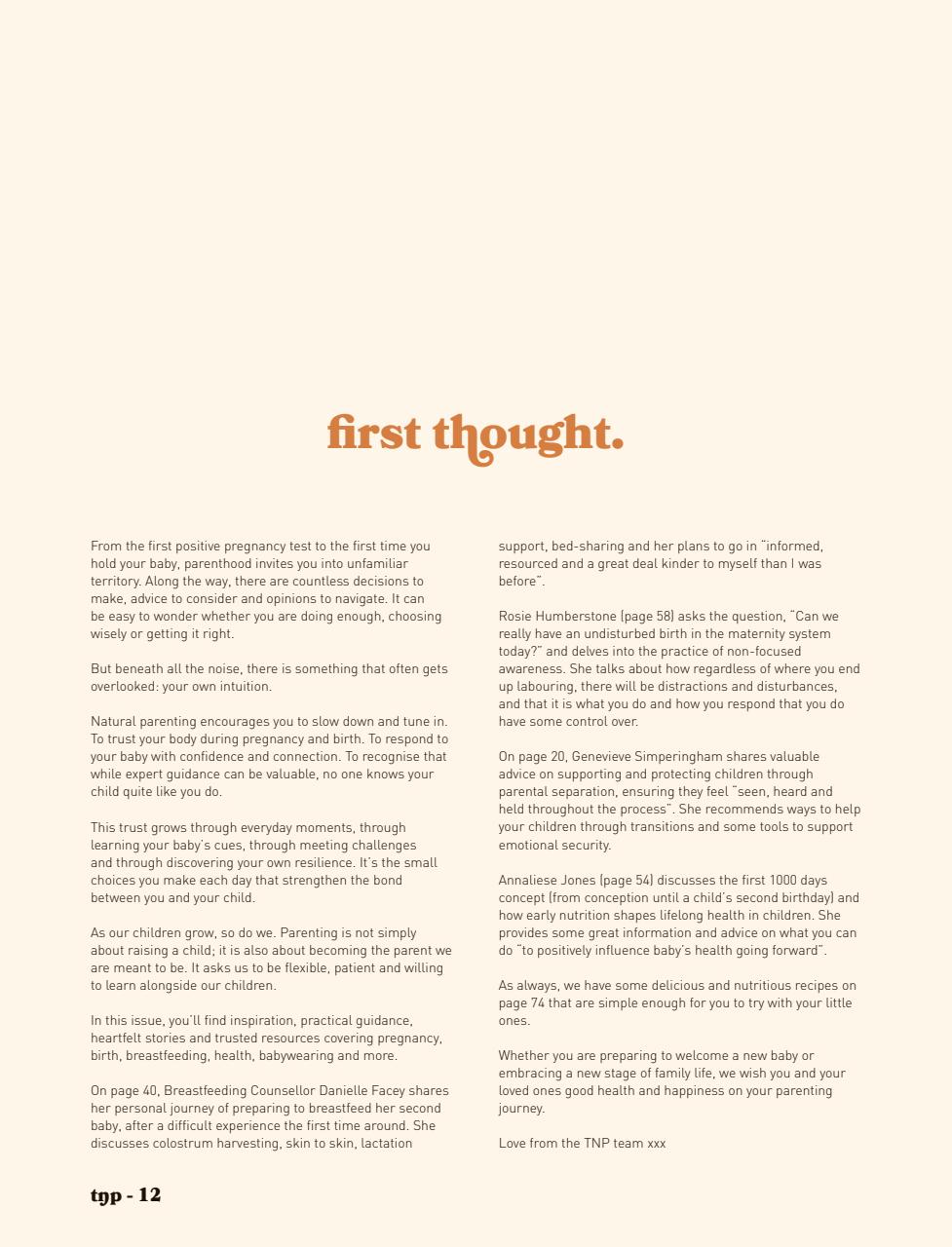 The Natural Parent Magazine Preview Pages