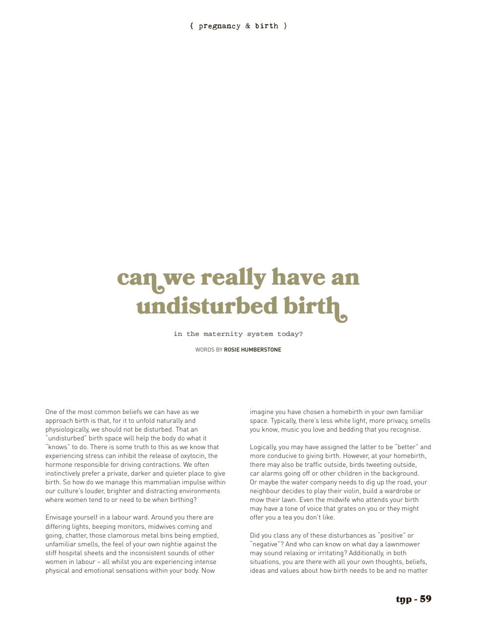 The Natural Parent Magazine Preview Pages