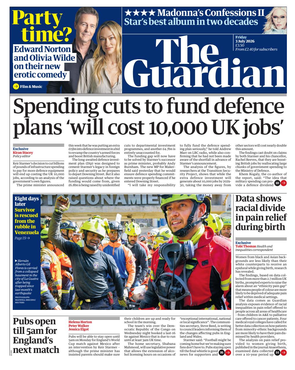 The Guardian Newspaper Preview Pages