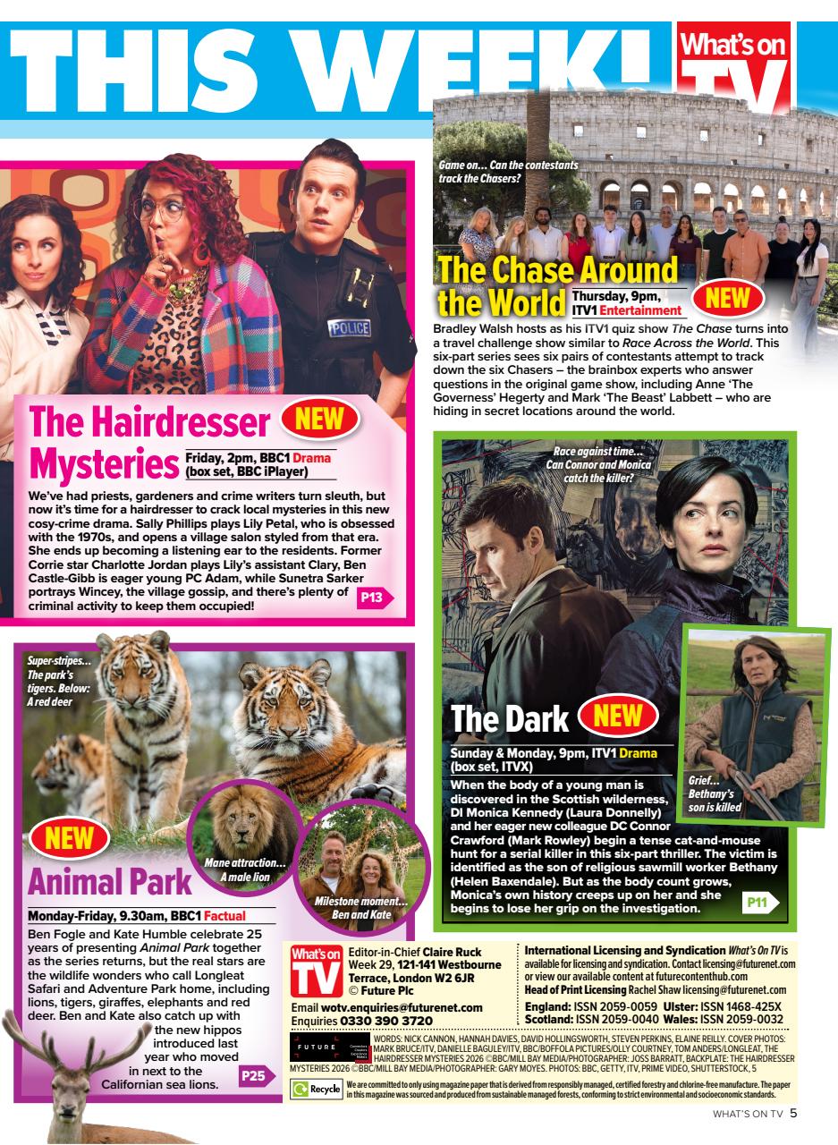 What's on TV Preview Pages