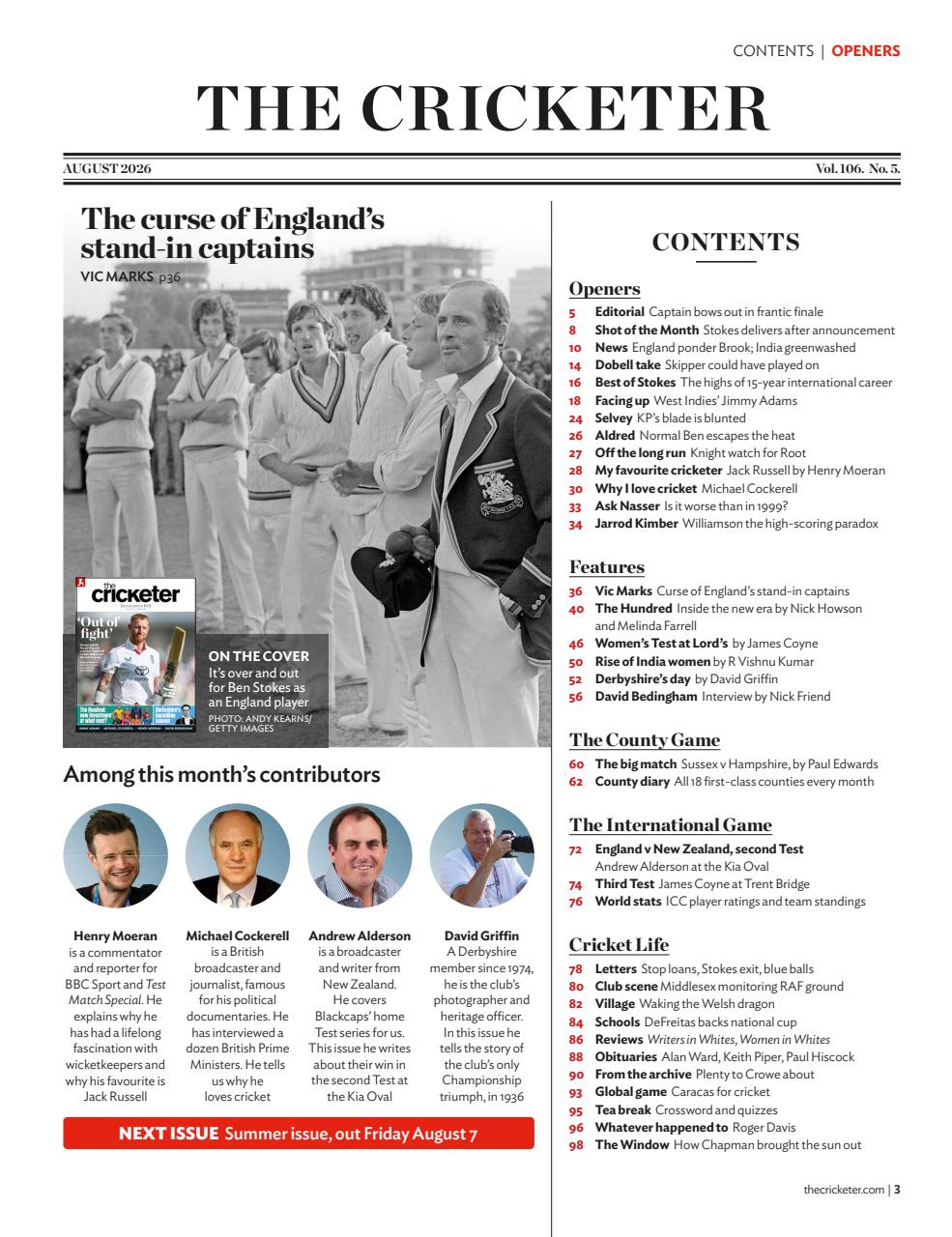 The Cricketer Magazine Preview Pages
