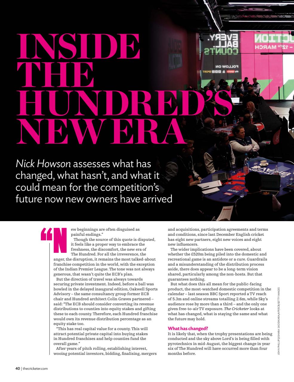 The Cricketer Magazine Preview Pages