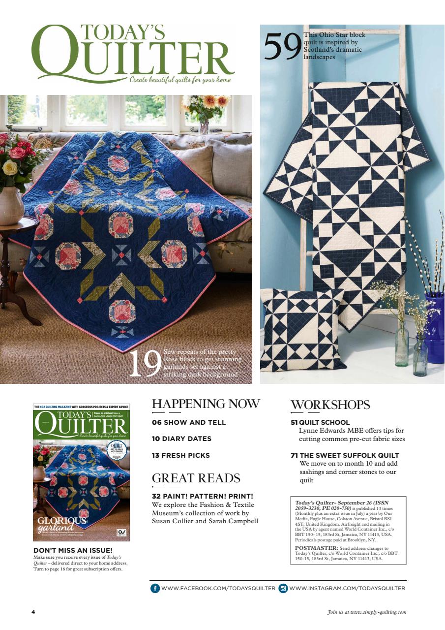Today’s Quilter Preview Pages