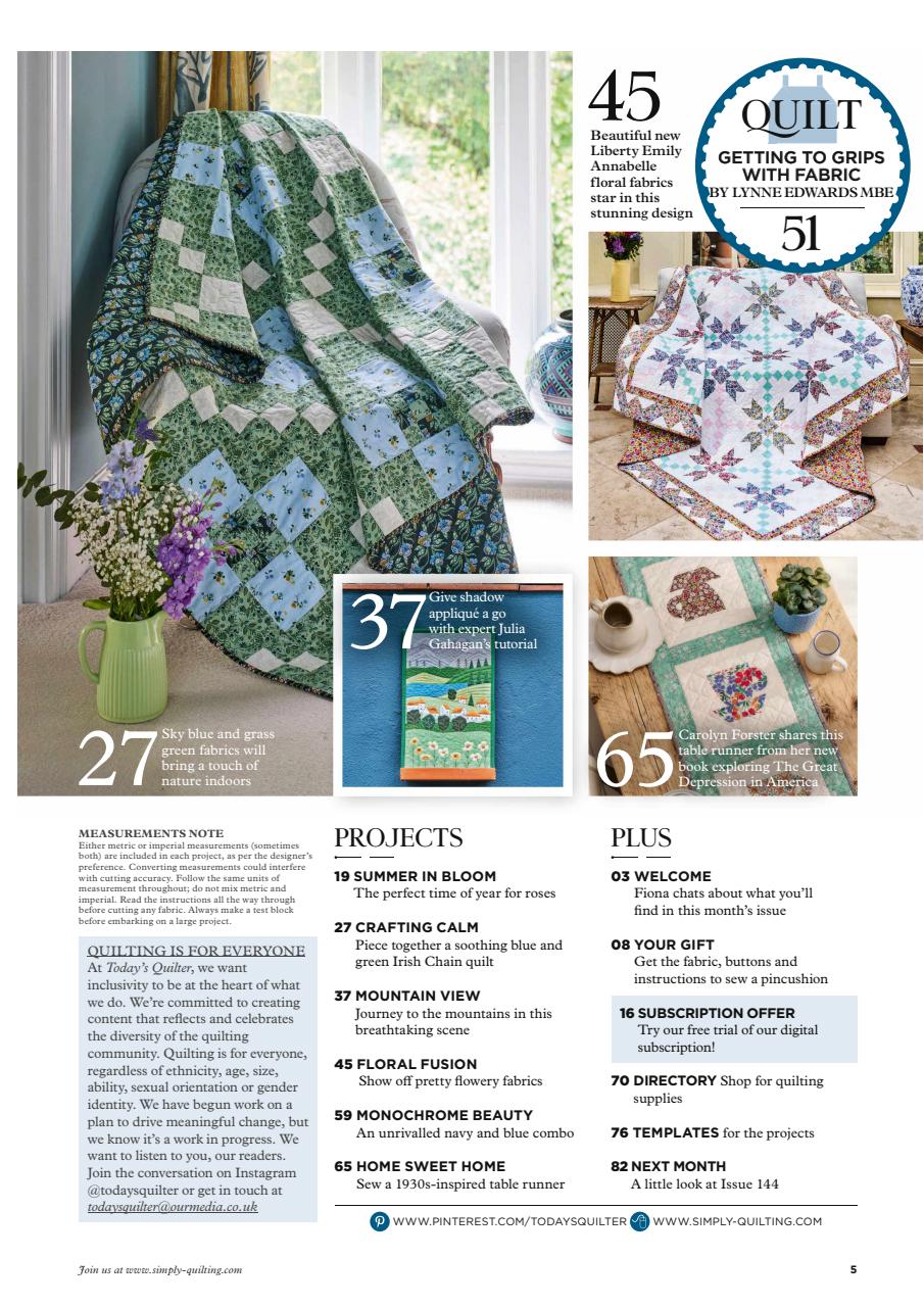 Today’s Quilter Preview Pages