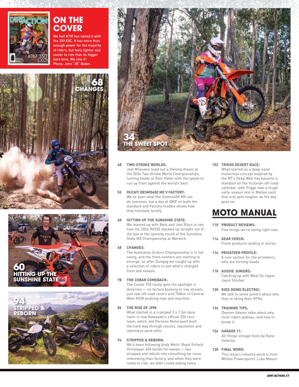 Dirt Action Preview Pages