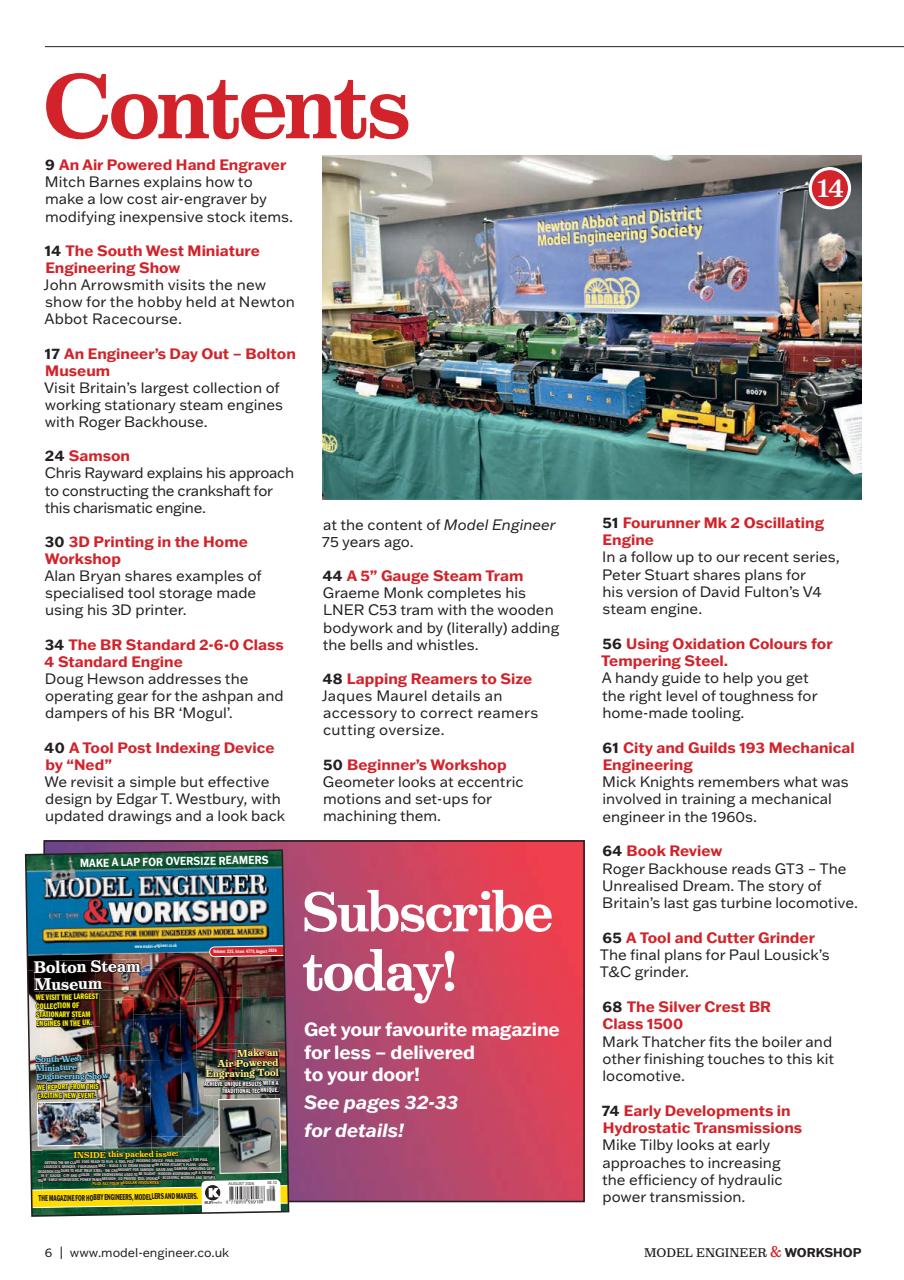 Model Engineer & Workshop Magazine Preview Pages