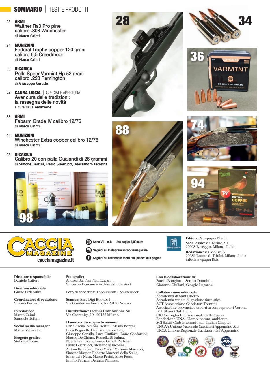 Caccia Magazine Preview Pages