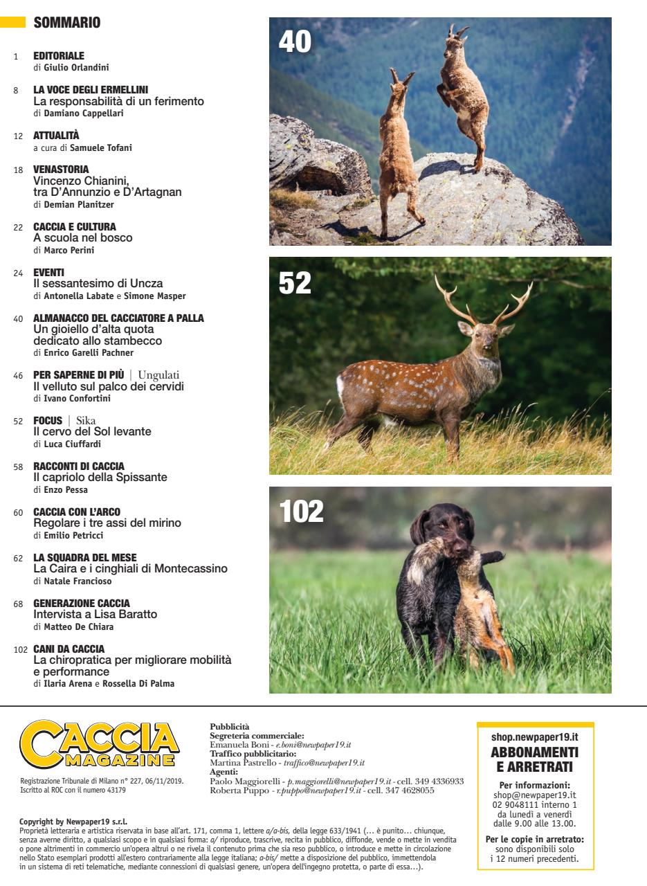 Caccia Magazine Preview Pages