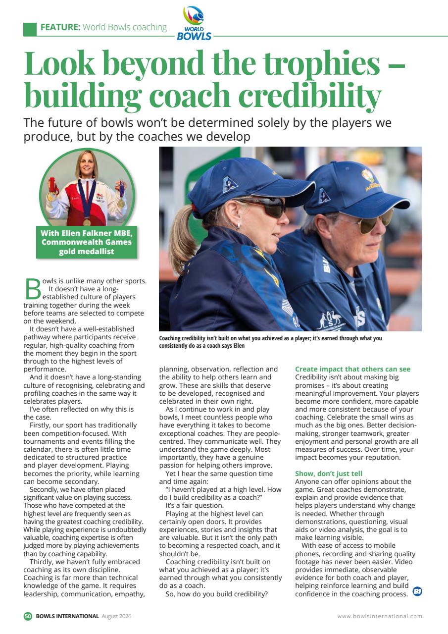 Bowls International Preview Pages