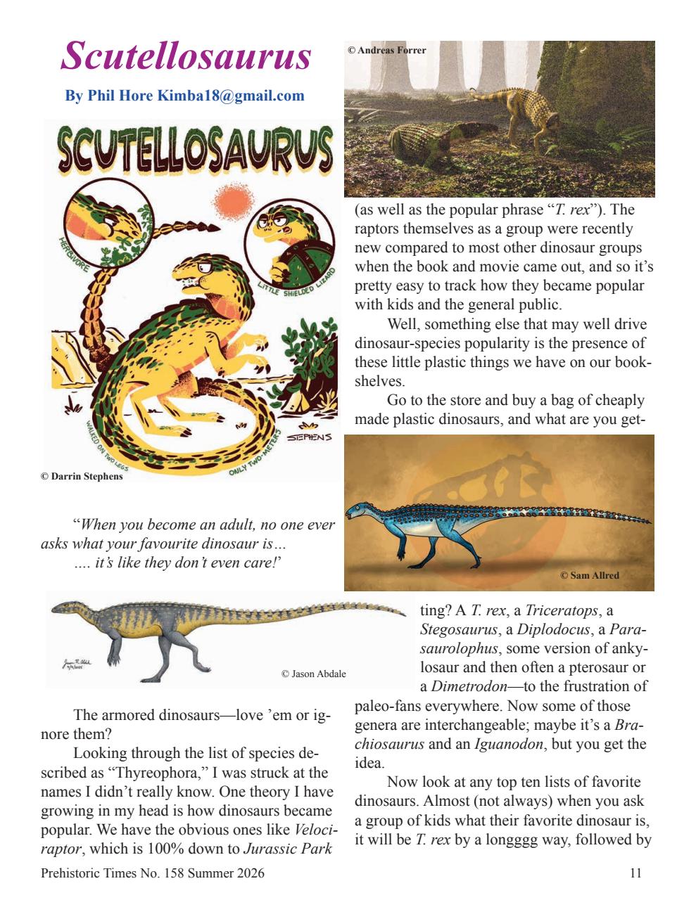 Prehistoric Times Preview Pages