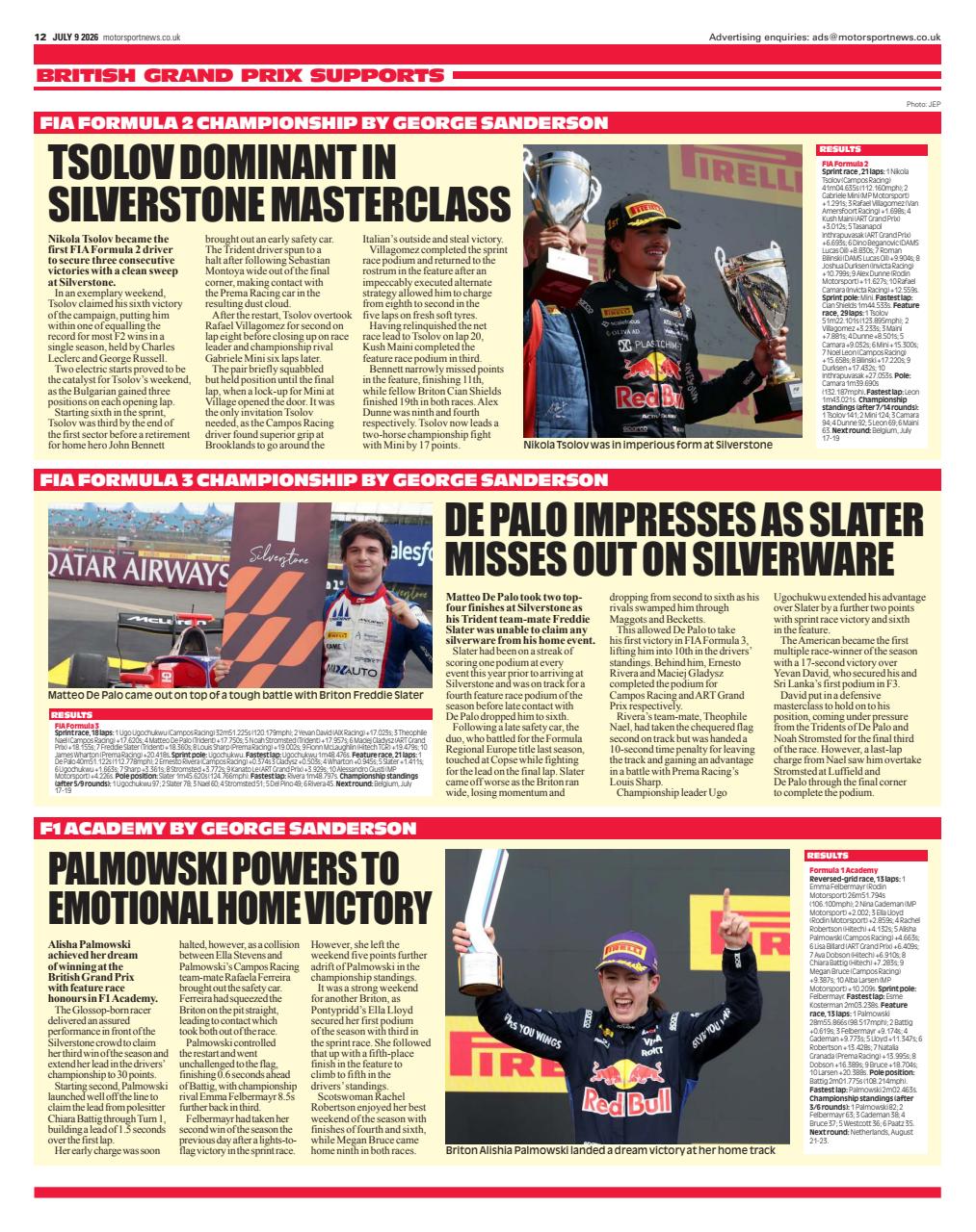 Motorsport News Preview Pages