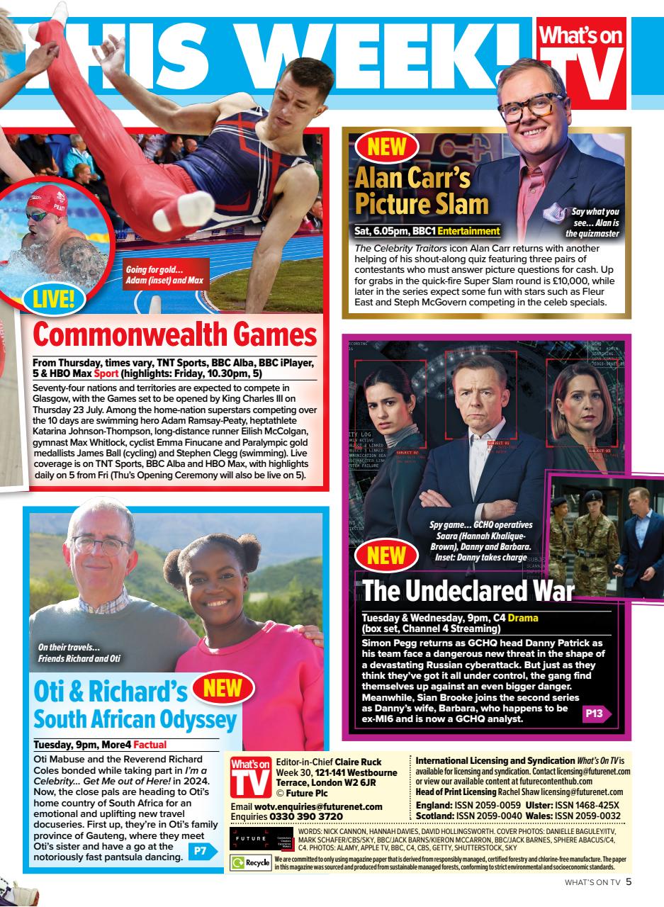 What's on TV Preview Pages