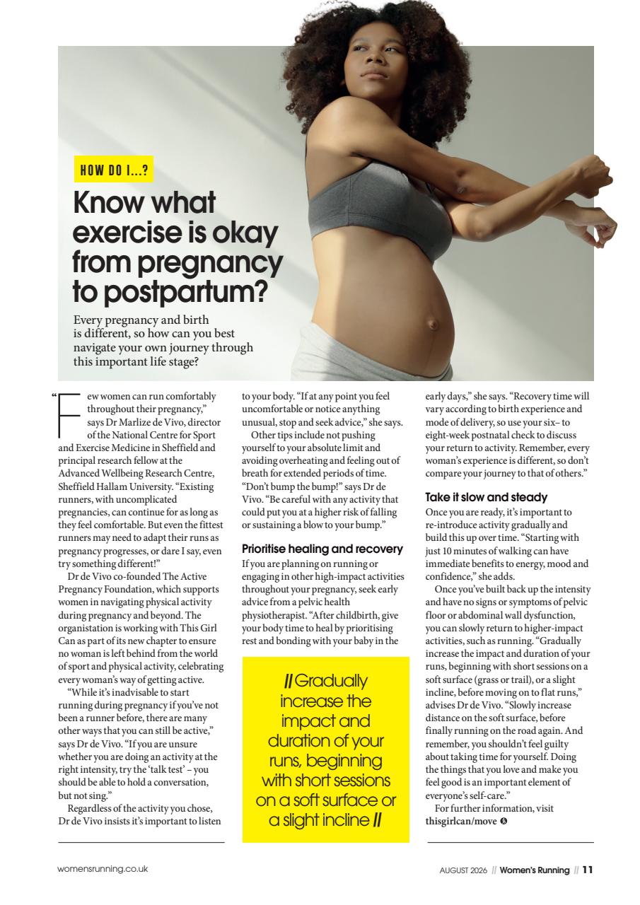 Women’s Running Preview Pages