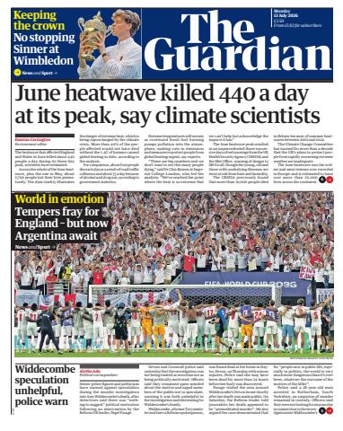 The Guardian Newspaper issue Monday, 13 July 2026