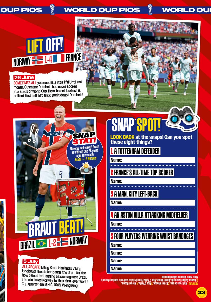 Match of the Day Preview Pages
