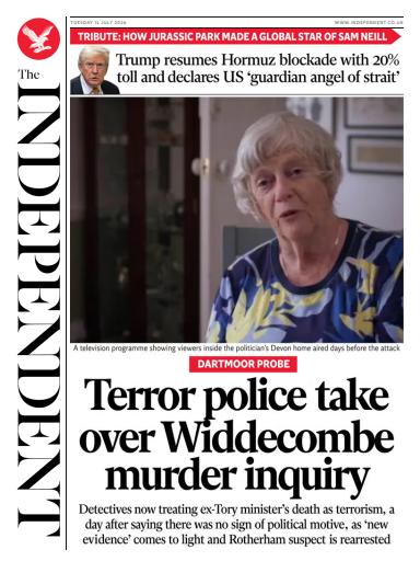 The Independent Daily Edition Newspaper issue 