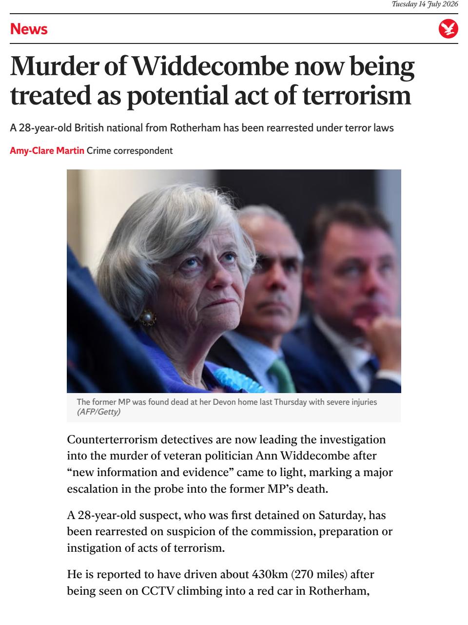 The Independent Daily Edition Newspaper Preview Pages