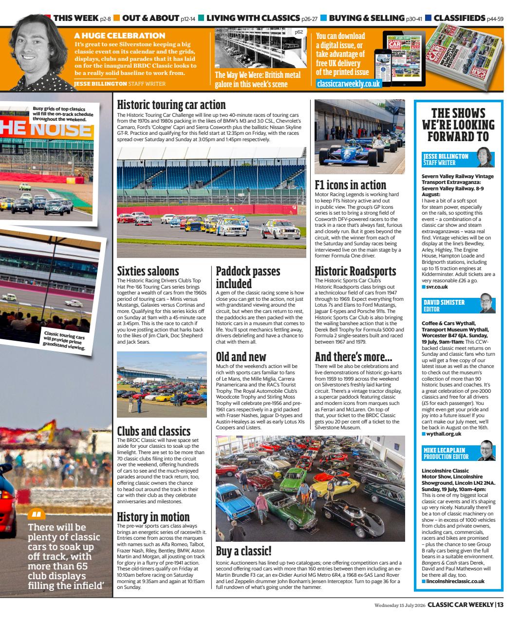 Classic Car Weekly Preview Pages
