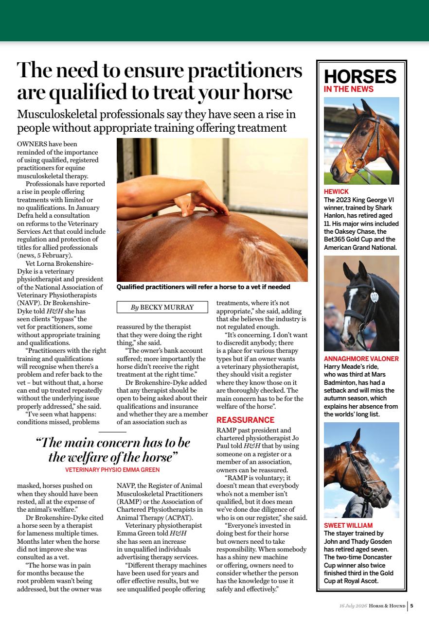 Horse & Hound Preview Pages