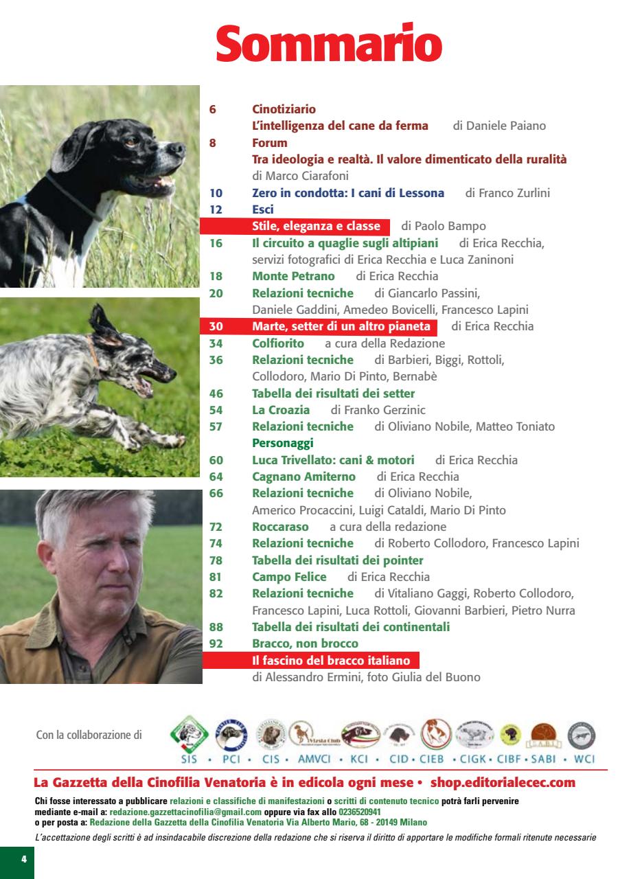 La Gazzetta Della Cinofilia Venatoria Preview Pages