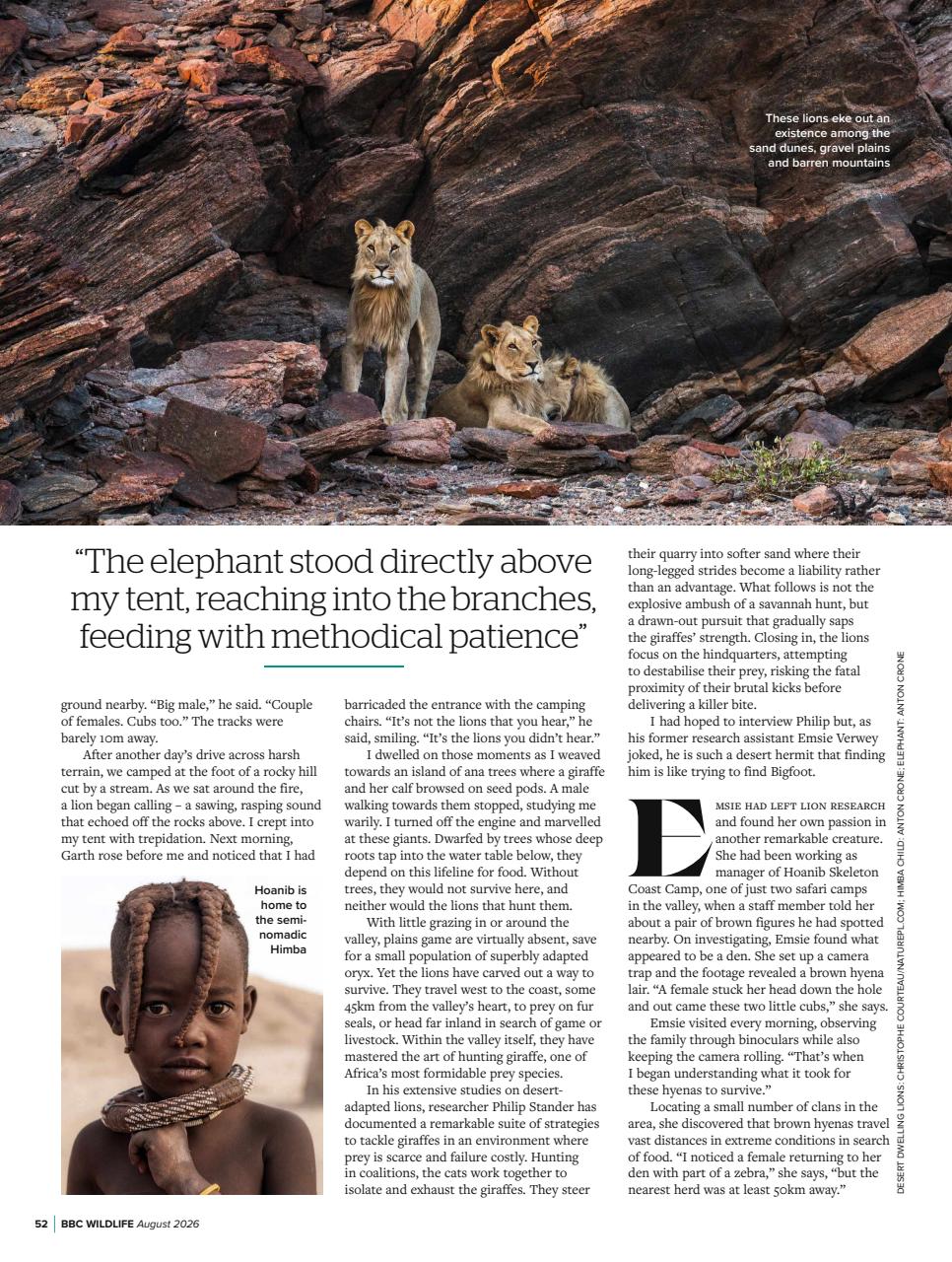 BBC Wildlife Magazine Preview Pages