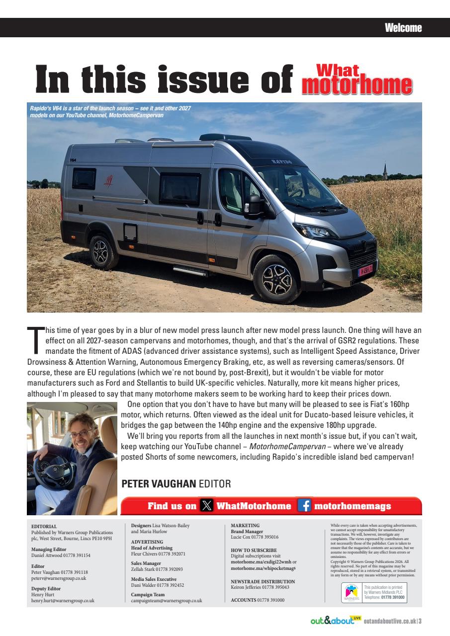 What Motorhome magazine Preview Pages