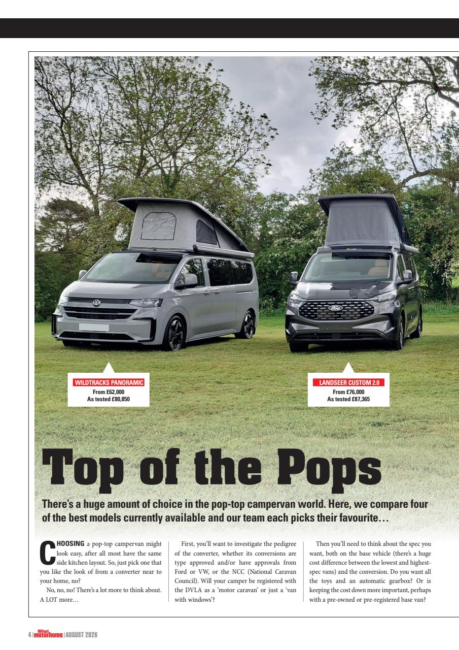 What Motorhome magazine Preview Pages