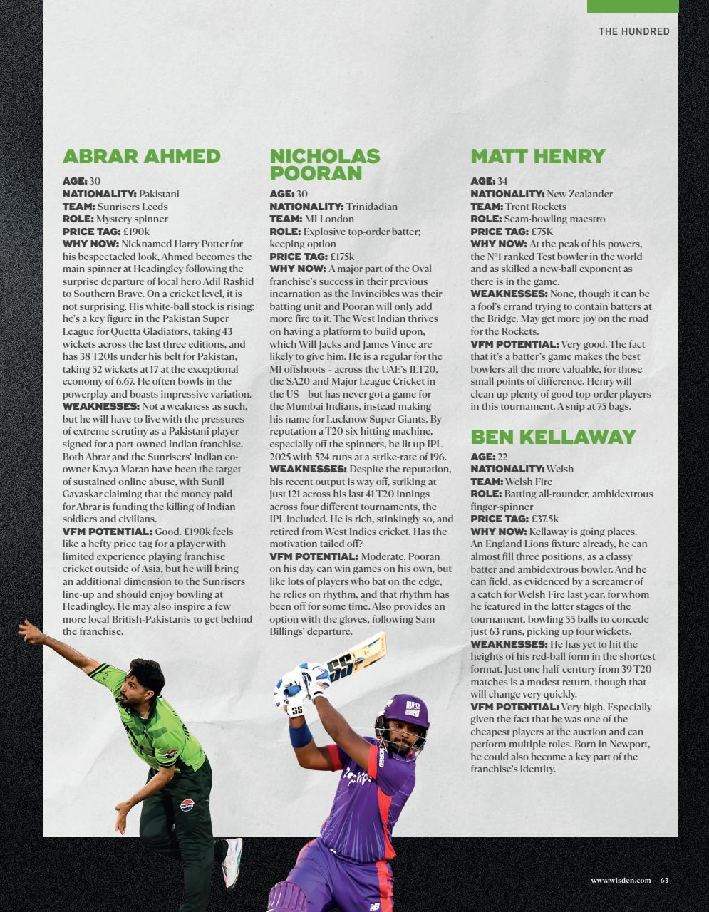 Wisden Cricket Monthly Preview Pages