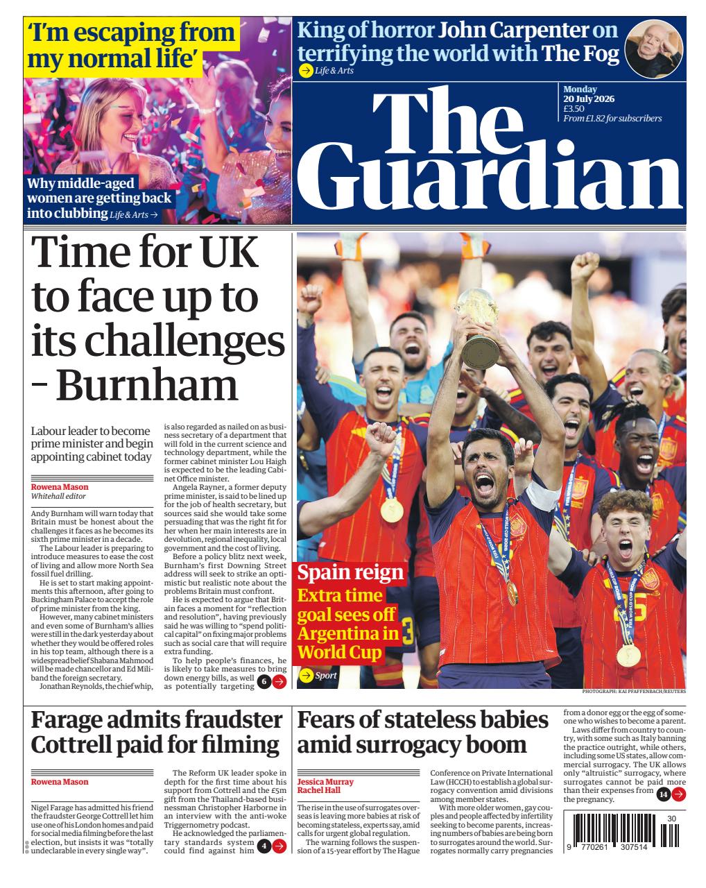 The Guardian Newspaper Preview Pages