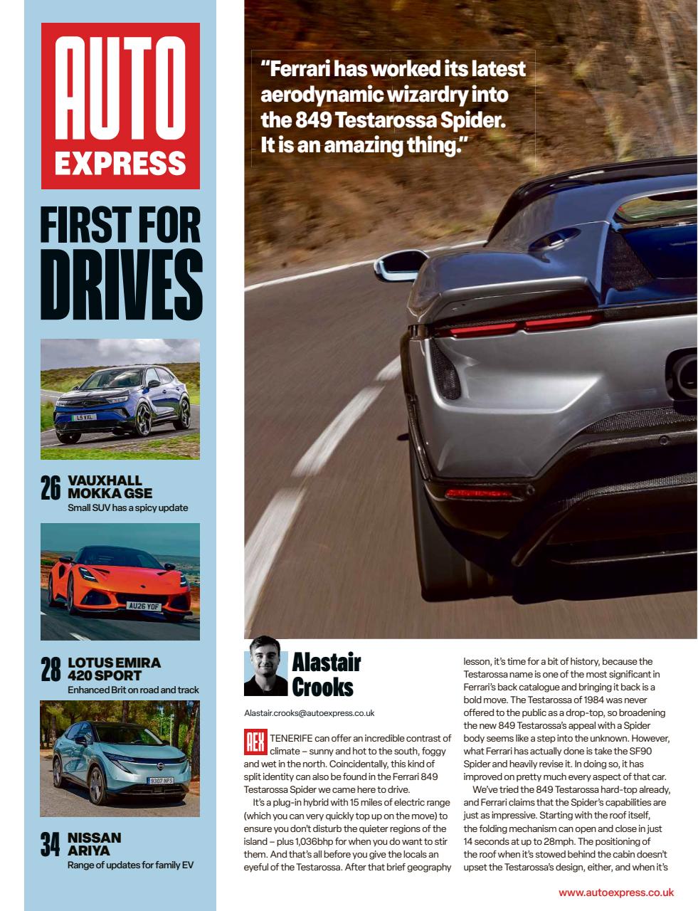 Auto Express Preview Pages