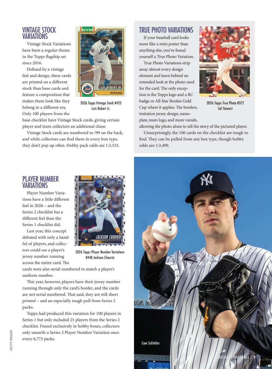 Beckett Baseball Magazine Preview Pages