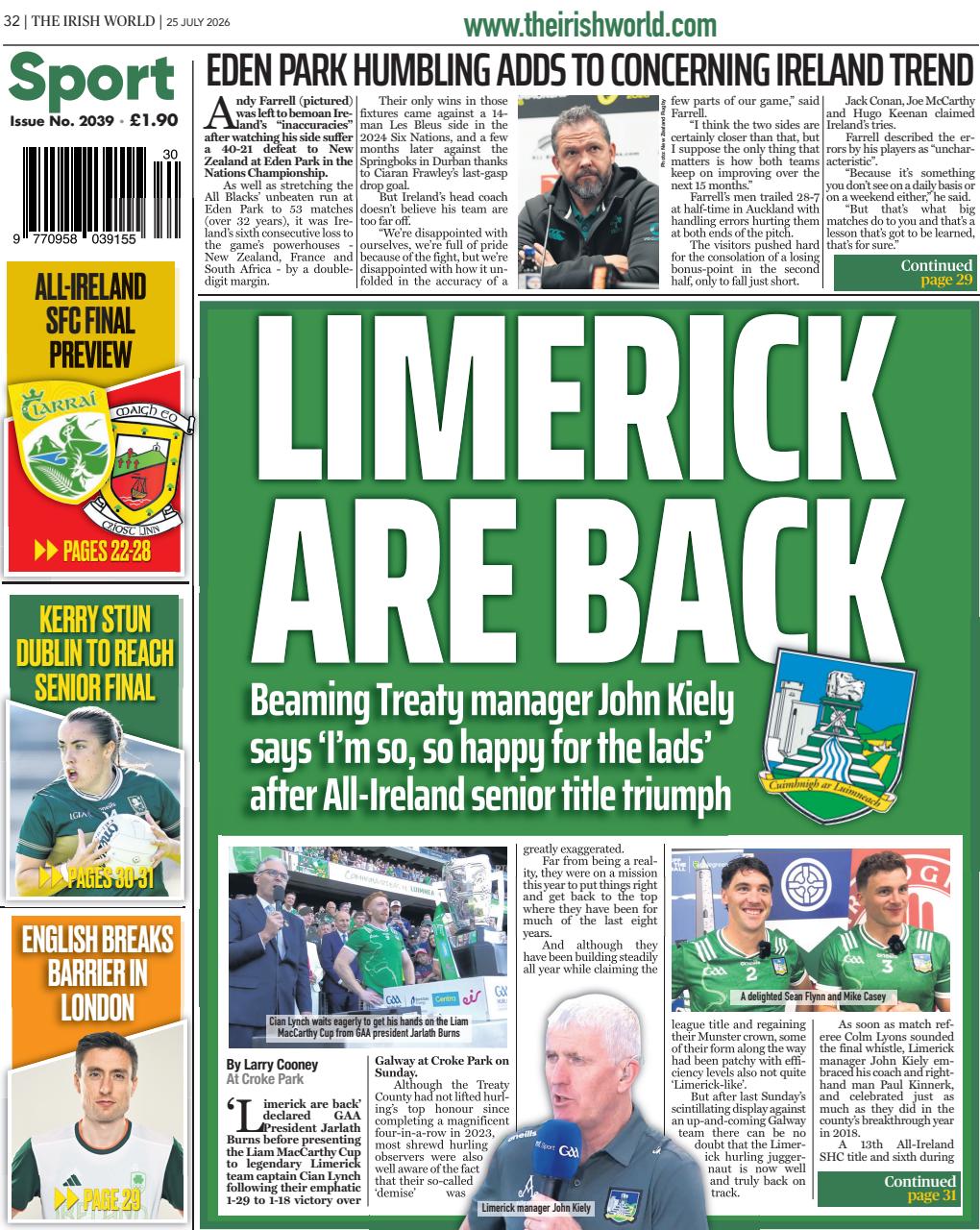Irish World Preview Pages