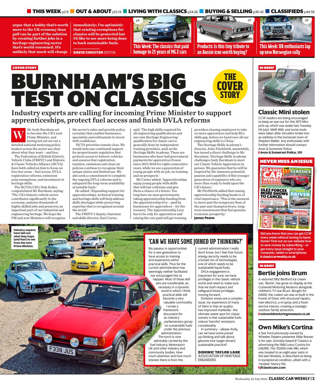 Classic Car Weekly Preview Pages
