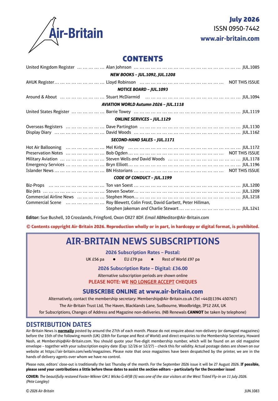 Air Britain News Preview Pages