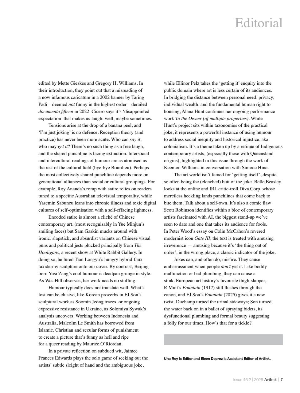 Artlink Magazine Preview Pages