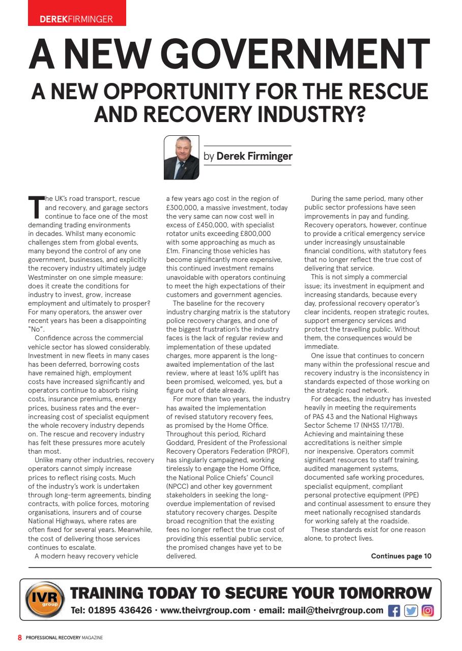 Professional Recovery Magazine Preview Pages