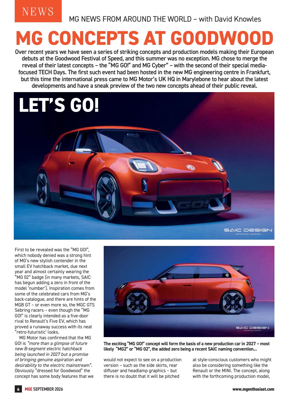 MG Enthusiast Preview Pages