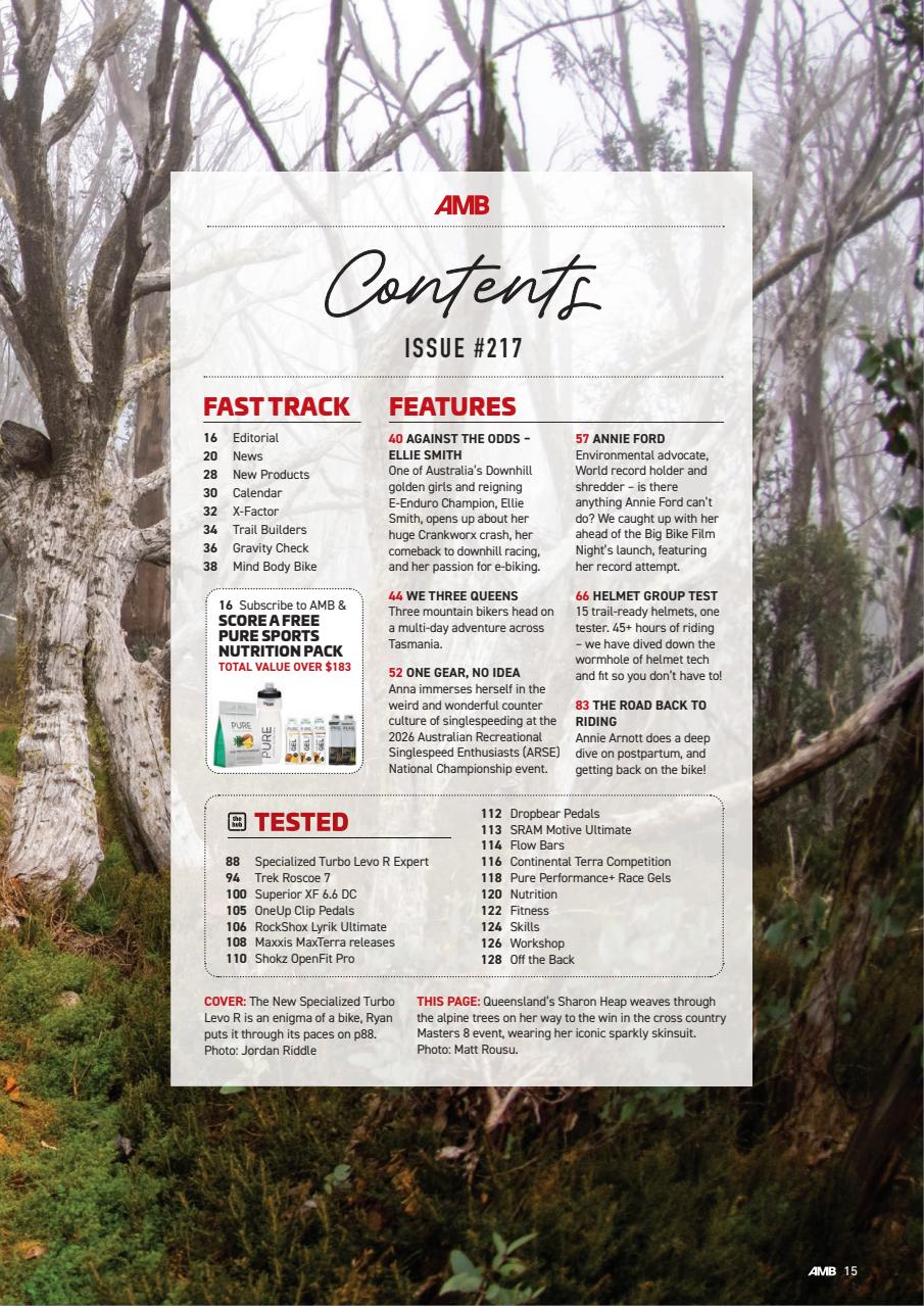 Australian Mountain Bike (AMB) Magazine Preview Pages