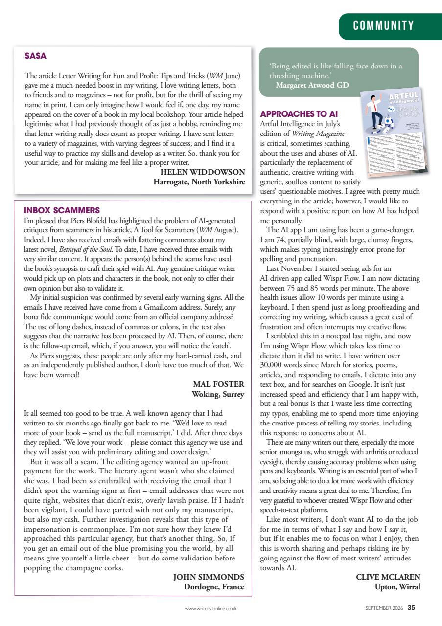 Writing Magazine Preview Pages