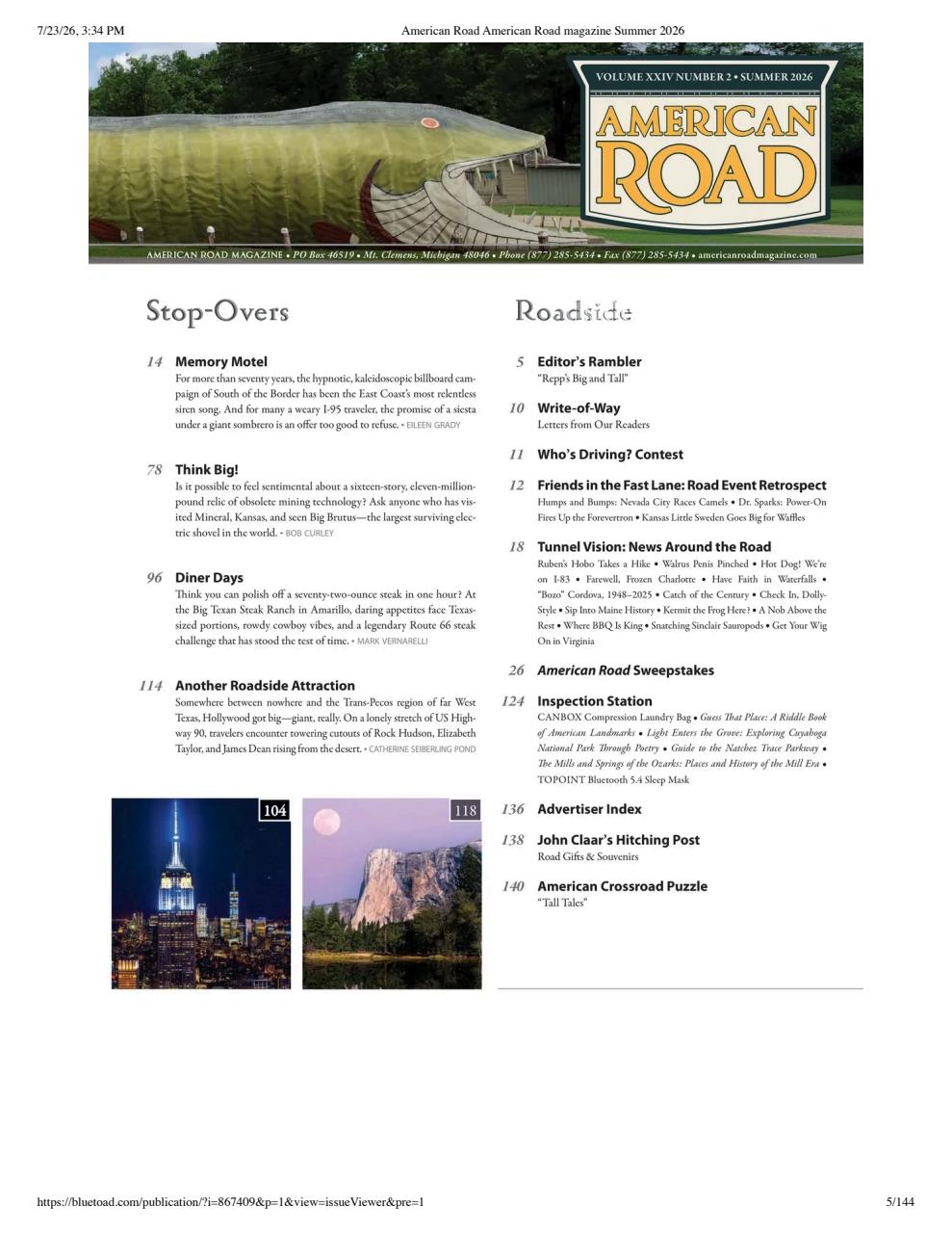 American Road Preview Pages